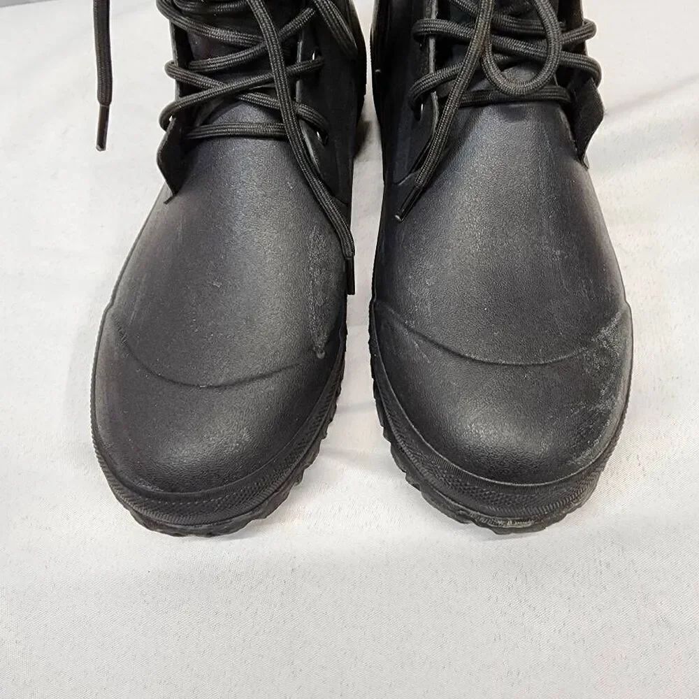 Tidewe Women's Neoprene Lace Up Rubber Plaid Hunting Rain Boots Sz 9 Waterproof - Picture 7 of 9